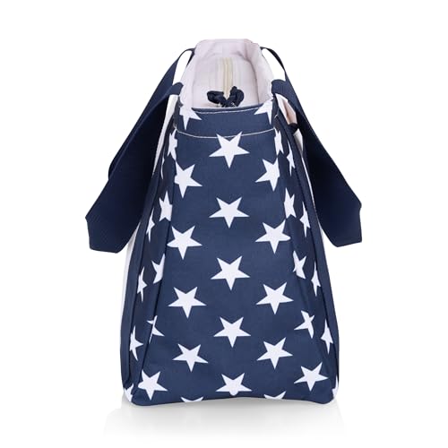 Picnic TIME Topanga Tote Cooler Bag, Versatile Insulated Cooler Bag with 24-Can Capacity, Soft Insulated Tote with Water-Resistant Interior Liner, Long Straps, and Exterior Pocket Stars and Stripes Topanga Cooler 2.0