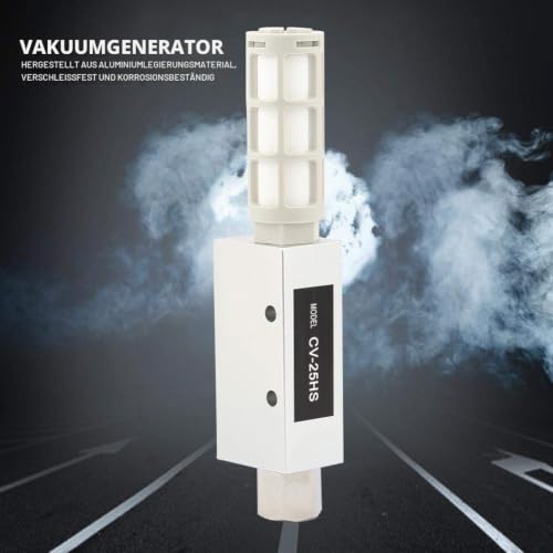 Akozon Vacuum Generator, CV-25HS Pneumatic Vacuum Ejector with Silencer