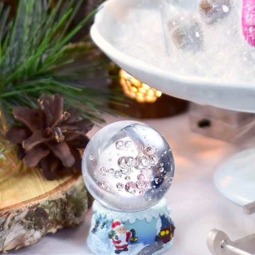 uxcell 40mm/1.6" Crystal Sphere Ball Ice Cracked Glass Solid Decorative Sphere Crystal Ball Prop Ornament for Feng Shui Divination Fortune Telling Tabletop Fountain Decoration, Yellow