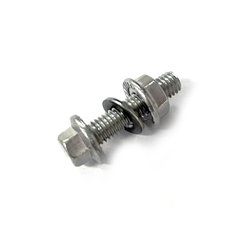 [Australia - AusPower] - 30 Sets M6x1.0-20mm Flanged Hex Head Bolts, Flange Hexagon Screws, hanger bolts,Stainless Steel 18-8 (304), M6 Flange Bolt and Nuts,Washer for Securing Exhaust Components (M6x20mm) M6x20mm 