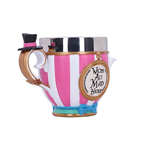 Nemesis Now Alice in Wonderland Inspired Tea Cup, Hand-Painted Resin, Pinkys Up Drinkware, Collectible Coffee Mug - Mad Hatter