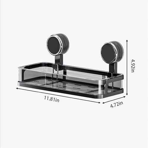 Corner Shower Caddy Suction Cup, Corner Shower Shelves No Drilling, Upgrade Suction Cup Shower Organizer Removable Bathroom Storage Rack Shower Caddy Shelf Organizer Rack (white) white