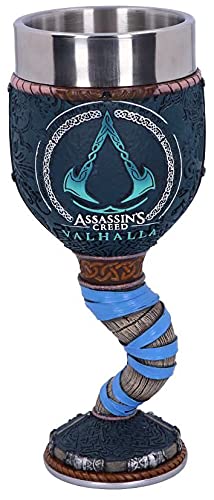 Nemesis Now Officially Licensed Assassins Creed Valhalla Viking Game Goblet, Resin w. Stainless Steel