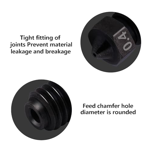 Hardened Nozzle Kit for Anycubic Kobra 3, 4PCS 0.4mm, 2PCS 0.2mm, 0.6mm, 0.8mm High Temperature Wear Resistance 1.75mm Hotend Hardened Steel Nozzles Kit for Kobra 3, Kobra 3 Combo