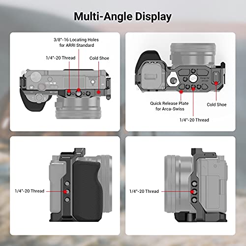 SMALLRIG ZV-E10 Cage with Silicone Handle and Built-in Threaded Holes