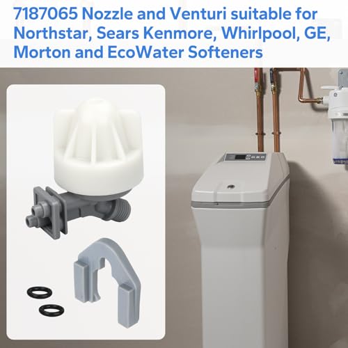 FATCANMA nozzle and venturi assembly for Whirlpool Kenmore water softener, 7187065 replacement part