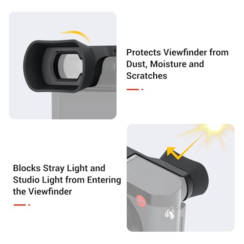 Extended Q3 43 Eyecup Eyepiece, Soft Silicon Camera Eye Cup Viewfinder Eyeshade Cover Protector Special Designed for Leica Q3 43 & Q3 Camera, Block Stray Lighting Q3 43 Camera Accessories