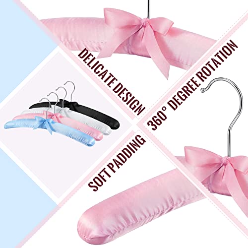 Qunclay 12 Packs Padded Clothes Hangers for Sweater Women Satin Hangers