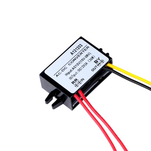 AC DC Step Down Converter, AC 10-28V to DC 12V 3A 36W Voltage Converter, Input 10-28V AC, Output 12V DC, Waterproof Module of AC DC Converter 10-28VAC