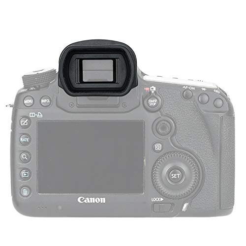 JJC KIWIFOTOS Ergonomic Long Camera Eye Cup, Eye Piece viewfinder as Eg Eyecup, Soft Silicone, Compatible with Canon EOS 1D X Mark II 1D X 1Ds III 1D IV 1D III 5D IV 5D III 5DS 5DS R 7DII 7D for Canon Eg