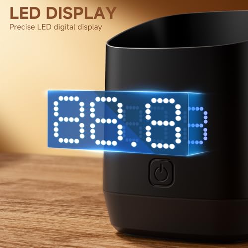 Digital Coffee Scale, 0.1g High Precision Electronic Kitchen Scale with LED Display, Rechargeable Touch-Sensitive Button Espresso Scale for Coffee Lovers Black