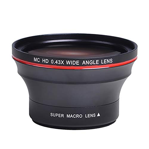 58MM 0.43x Professional HD Wide Angle Lens w/Macro Portion for Canon EOS Rebel 77D T7i T6s T6i T6 T5i T5 T4i T3i SL2 60D 7D 70D 58MM