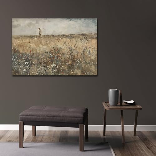 Mireita Jesus-Wall Art-Jesus Christ Among The Wildflowers Poster For Church Room Decor-Christian-Art Canvas Print Picture For Home Living Bedroom Office Decor flower 16"L x 24"W