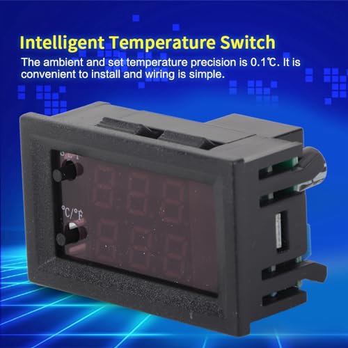 Fayelume DC 12V digital temperature controller with display, programmable -50 to 110°C thermostat sensor