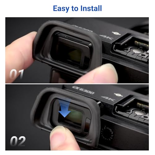 JJC 2-Pack FDA-EP10 Eyecup Eyepiece for Sony A6300 A6100 A6000 Cameras