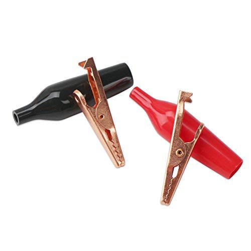 [Australia - AusPower] - DROK Alligator Clips, 20pcs Insulated Electrical Test Kit 1.77"/45mm 10A Pure Copper Alligator Clip Crocodile Clamps Jumper Helper with Protective Insulation Cover 