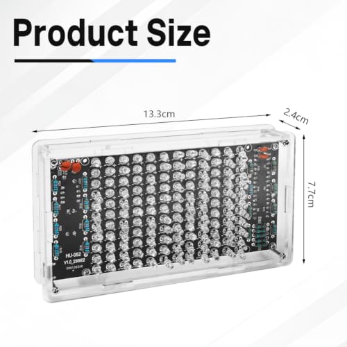 Audio Visualizer Electronic Kit DIY Kit, Musical Spectrum Electronics DIY Kit with LED Light, Audio Level Display, Soldering Kit for Electronics Enthusiasts, Electronic STEM Learning Kit for Adults