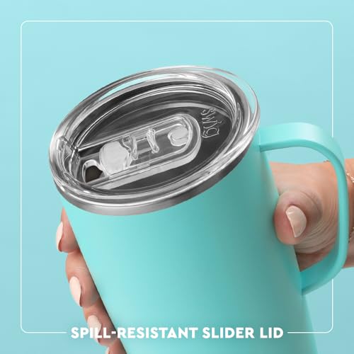 Swig Life Stainless Steel 22oz Travel Mug, Insulated Tumbler with Handle and Lid, Cup Holder Friendly, Dishwasher Safe, Caliente 22 Ounces