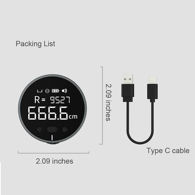 [Australia - AusPower] - Digital Tape Measure Rechargeable Small Smart Long Distance Rolling Measuring Tool for Flat Curved Diameter Odd Shape High Precision Father's Gift 