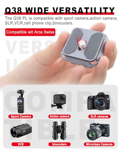IFOOTAGE Mini Quick Release Set Aluminium Alloy for Camera Stabilizer,DSLR,DJI's RS3 mini,RS4 Pro,RS4,RS3 ProRS3,RS2,RSC2,Q38 RS Mini DJI QR Plate Q38 RSMini