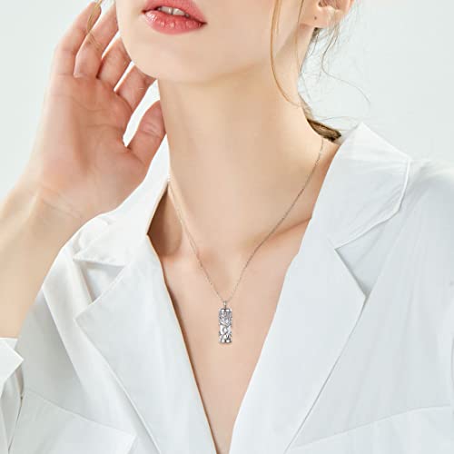 Urn Necklace for Ashes 925 Sterling Silver, Cremation Jewellery for Ashes Necklaces Tree of Life Pendant for Ashes Funeral Memorial Gift for Human Pets Ashes, 20inch