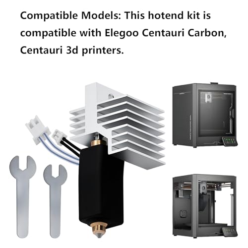 0.4mm Hotend Kit for Centauri Carbon, 3D Printer Ceramic Heater Print Head Extruder Hot End Kit Heating Block Kit for Elegoo Centauri