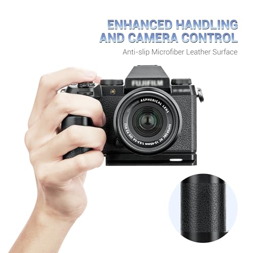 JJC Eyecup Eye Cup Eyepiece & Metal Hand Grip L Bracket for Fuji Fujifilm X-S20 XS20 Camera, X-S20 Camera Accessories