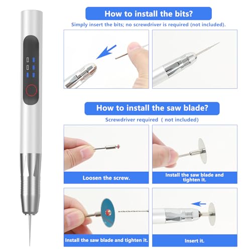 Engraving Pen Tool Kit, USB-C Rechargeable Electric Engraver Silver