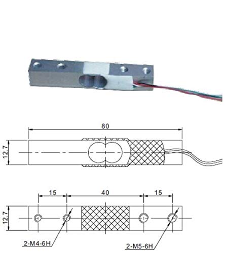 ARCELI HX711 ADC Converter Breakout Module Digital Load Cell Weight Sensor 1 kg for Portable Electronic Kitchen Scales DIY for Load Cell Weight (Pack of 2) 2 Stück