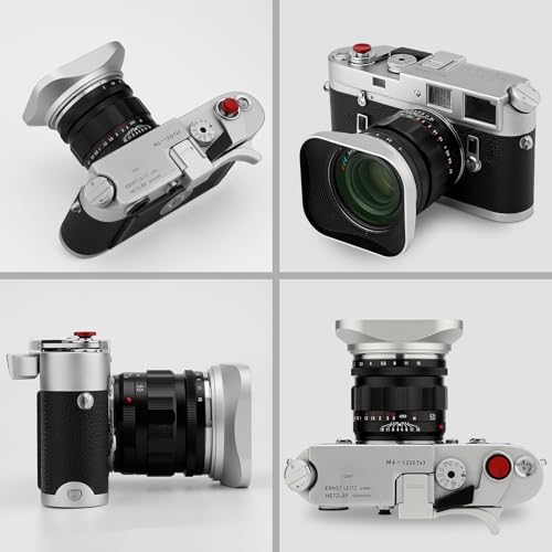 Haoge LH-ZM33 Bayonet Metal Square Lens Hood Shade Compatible with Carl Zeiss Distagon T 1.4/35 35mm f1.4 f/1.4 ZM Lens Sliver [Square - Silver]