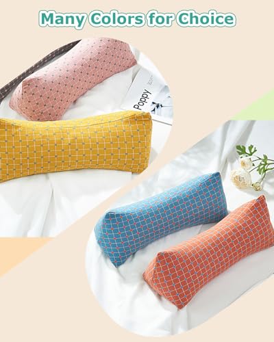 Buckwheat Pillow for Neck Pain Relief, Buckwheat Cervical Pillow, Small Neck Pillow, Adjustable Firm Neck Support Pillow for Sleeping, Buckwheat Hulls Filling, Pink 6 * 15 inch