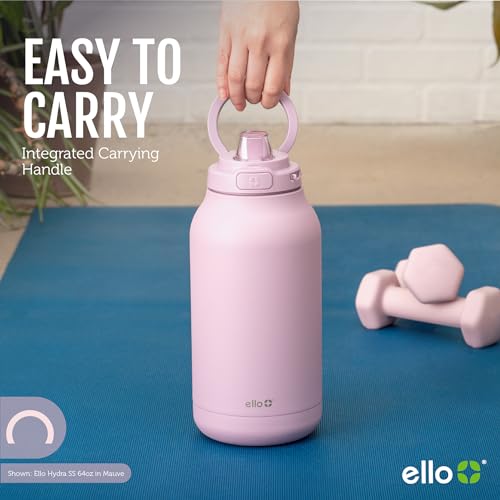 Ello Hydra 64oz Half Gallon Vacuum Insulated Stainless Steel Jug, Sage 64 Ounces