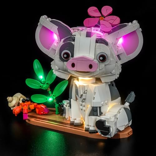 LED Lighting Set Compatible with Lego Pua Moana's Pet Pig, Building Blocks Not Included, Light Kit Compatible with Lego 43292 43292-Pua