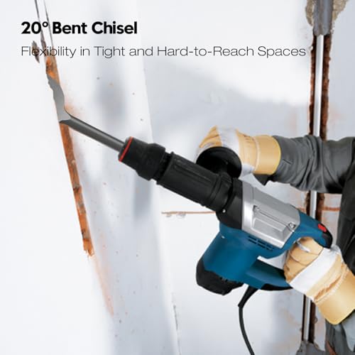 Konvixon 2-piece SDS Plus chisel set with flat and 20° bent tile removal concrete chisels