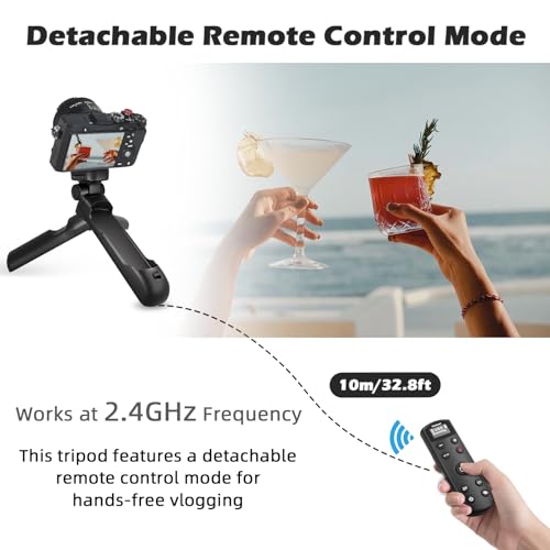 for Sony Vlogging Hand Grip Tripod, OLED Rechargeable Wireless Rechargeable Remote Tripod for Sony