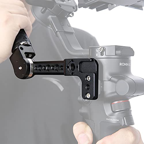 NICEYRIG Leather Handle Grip Kit for DJI Ronin S/SC / RSC2, 200 Degree Adjustment Handgrip with Rosette Mount Extension Bracket - 332