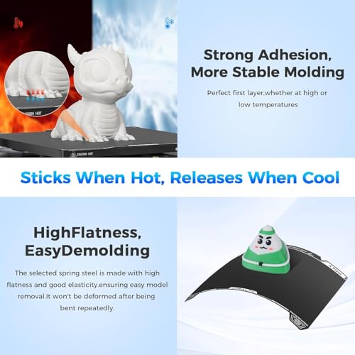 Creality K1 Max Epoxy Resin Build Plate, 315×310mm K2 Pro Spring Steel Bed Plate, Wear Resistance Flexible Print Platform for Creality Ender 3 V3 Plus 3D Printer, Excellent Adhesion, High Flatness Epoxy resin single-sided K1 Max/K2 Pro/Ender-3 V3 Plus