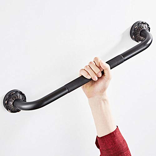 16" Bathroom Anti-Slip Grab bar, Bathtub Textured Shower Bar, Home Saftey Armrest, Toilet Hand Rail, Oil Rubber Bronze Finish 16 Inch BL