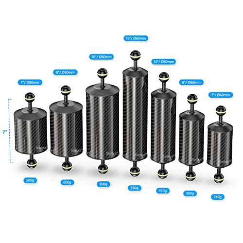 Sea frogs D60mm, 8'', Carbon Fiber Float Arm, Buoyancy Provided 300g D60mm, 8'' Carbon Fiber Float Arm