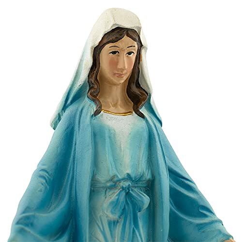 6" Tall Painted Blessed Mother Statue | Patron Saint of All Humanity | Great Catholic Gift for First Communion or Confirmation | Classic Christian Home, Office, and Classroom Decor