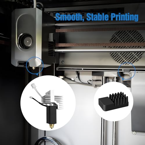 Hotend Kit for Elegoo Centauri Carbon, Fully Pre-Assembled Replacement Hotend with 0.4mm Brass Nozzle, Silicone Socks & Nozzle Wipers Included - 3D Printer Accessories Hotend Kit