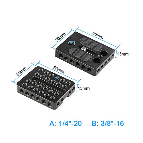 CAMVATE Top Cheese Plate + Camera Base Plate for DIY DSLR Camera Cage Rig