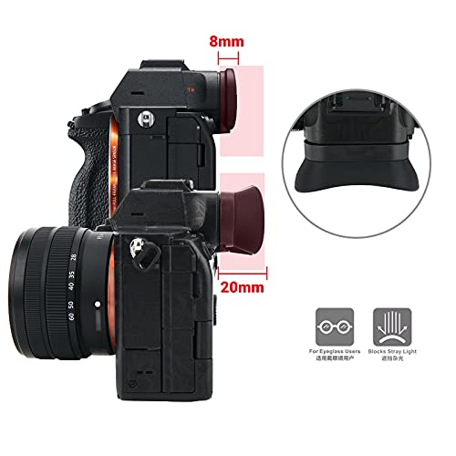 Camera Eyecup + Hard Camera Pouch：Camera Eyecup for Sony with Hard Camera Travel Carrying Case