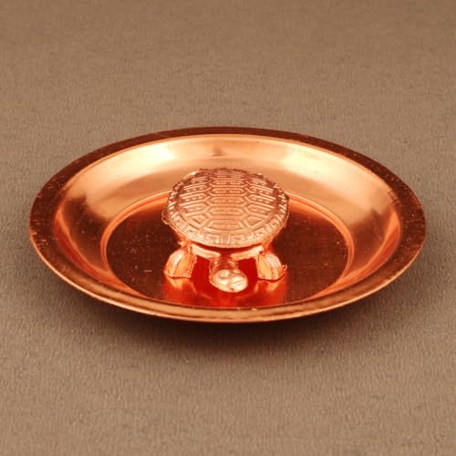 Feng Shui Tortoise Statue with in Copper Plate Sculpted,Best Wishes, Vastu Living Positivity, Wealth, Good Health,Good Luck Longevity,