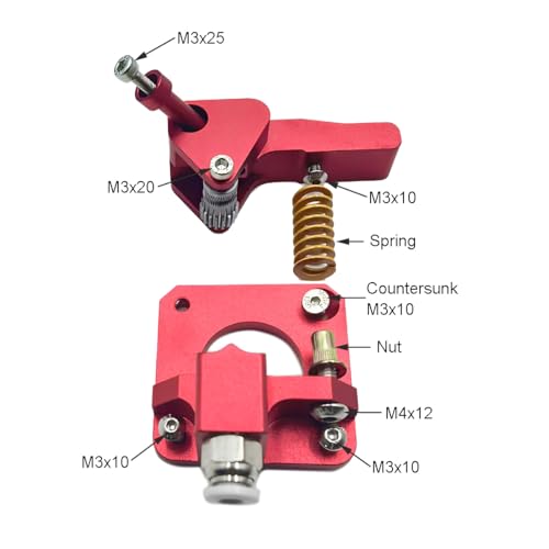 Upgrade Direct Extruder Easy Print Flexible Filament for Ender 3 Neo/Ender 3 Max Neo 3D Printer (Plate+Dual Gear)
