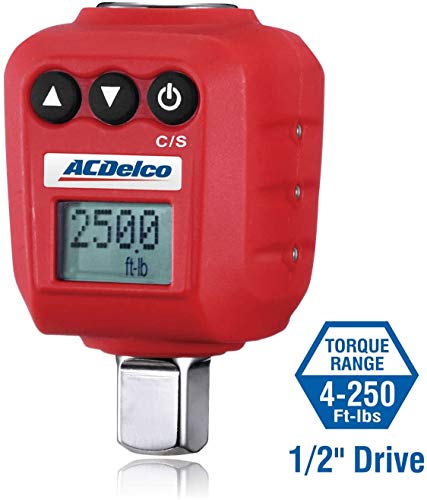 ACDelco ARM602-4A 1/2-inch digital torque adapter with LED and audible alerts, 25–250 ft-lbs range