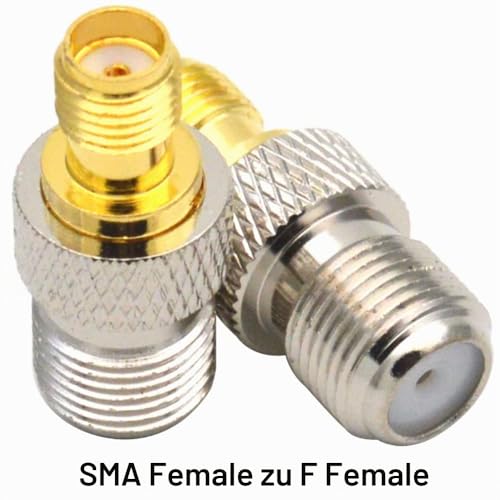 Greluma 2 Sets x 3pcs F Type to SMA Male Female Adapter Coaxial Female SMA F Kit
