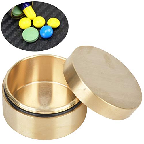 Jewelry Storage Box, Sealed Metal Round Travel Container for Home Organizers, Gift Keepers, On-the-Go Travelers