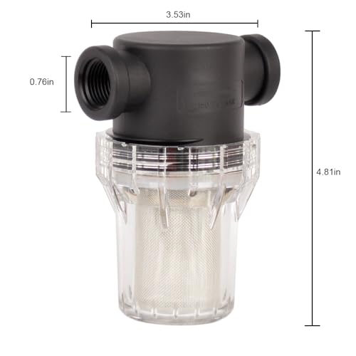 Generic 1/2-inch female NPT water pump T strainer with 40 mesh filter screen