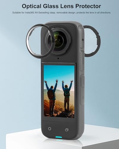 PULUZ Premium Lens Guard for Insta360 X4, Glass Lens Protector Removable Protective Lens Cover Action camera Accessories For Insta360 X4 Removable